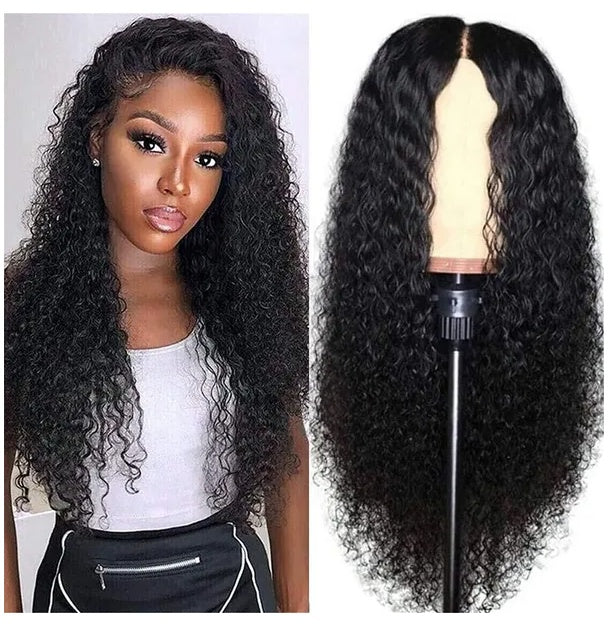 AA Hair Front Wig Womens Brazilian Human Long Curly Lace Wavy Hair Wigs US by null