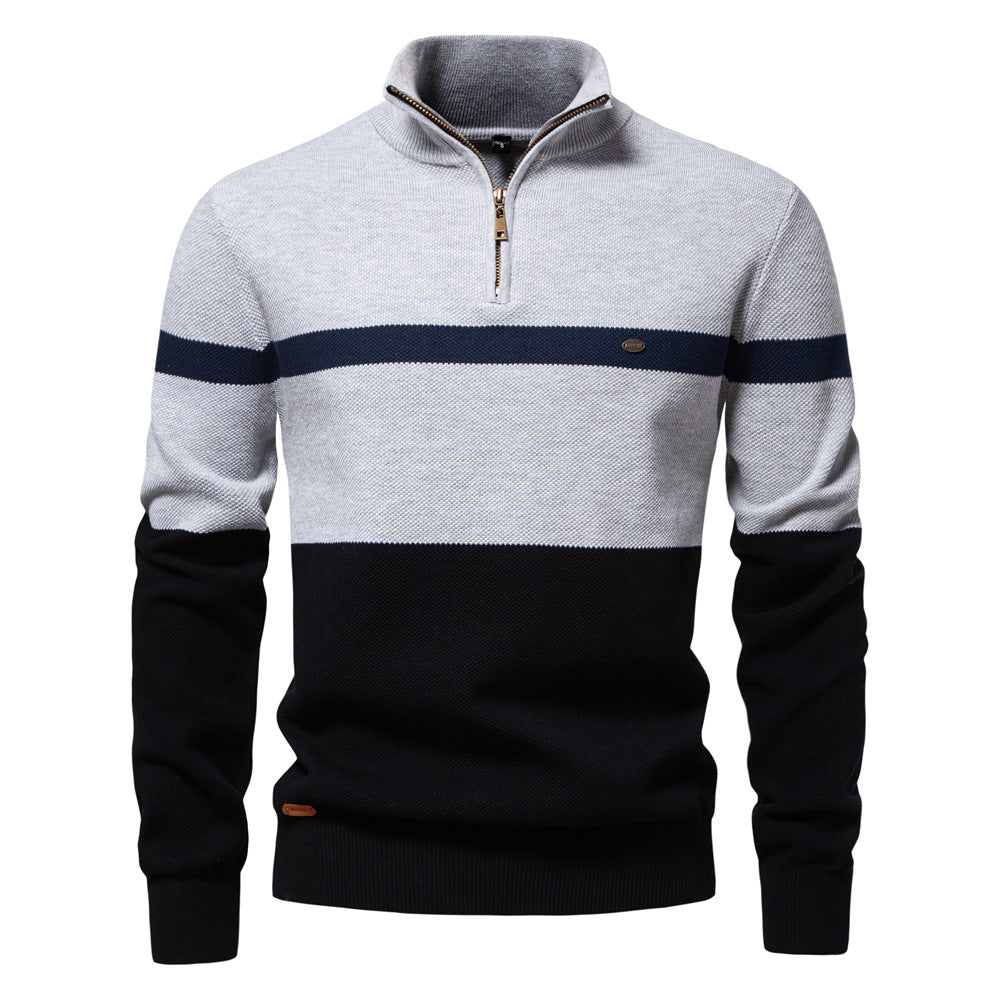 New Color Matching Sweater Men's Clothing by null