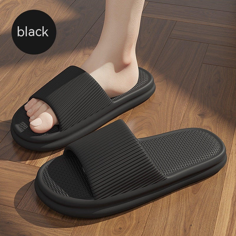 Buy Striped Design Home Slippers For Women Men Soft Anti-slip Floor Bathroom Slippers Solid House Shoes online at DLC Market