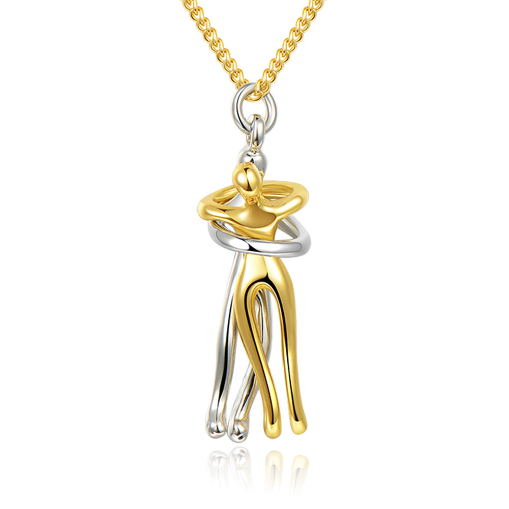 Buy Love Hug Necklace Unisex Men Women Couple Jewelry Simple Temperament Clavicle Chain Valentines Day Lover Gift online at DLC Market