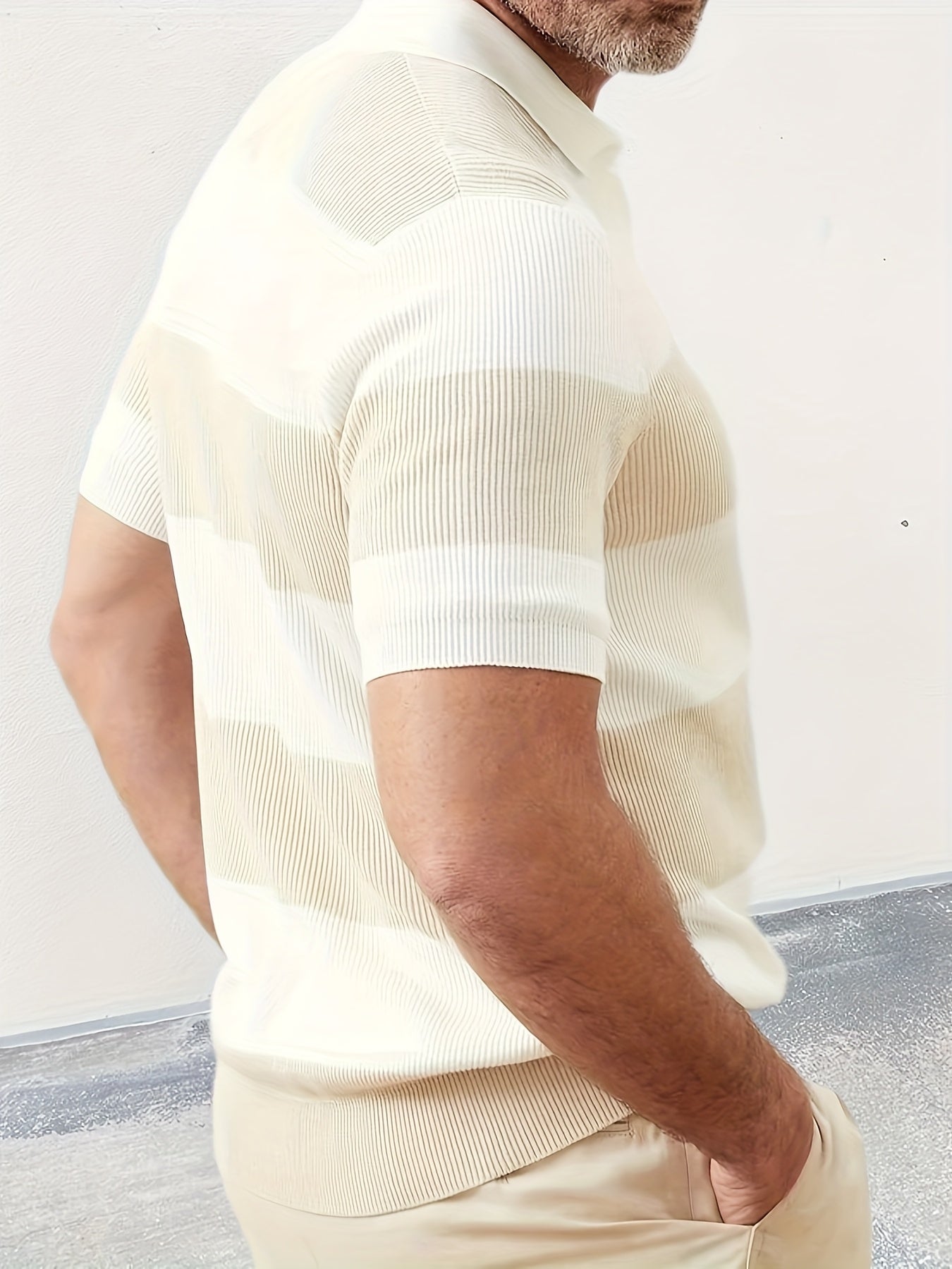 Mens Clothing Summer Fashion Lapel Sweater Short Sleeve Men Clothing Men Wears by null