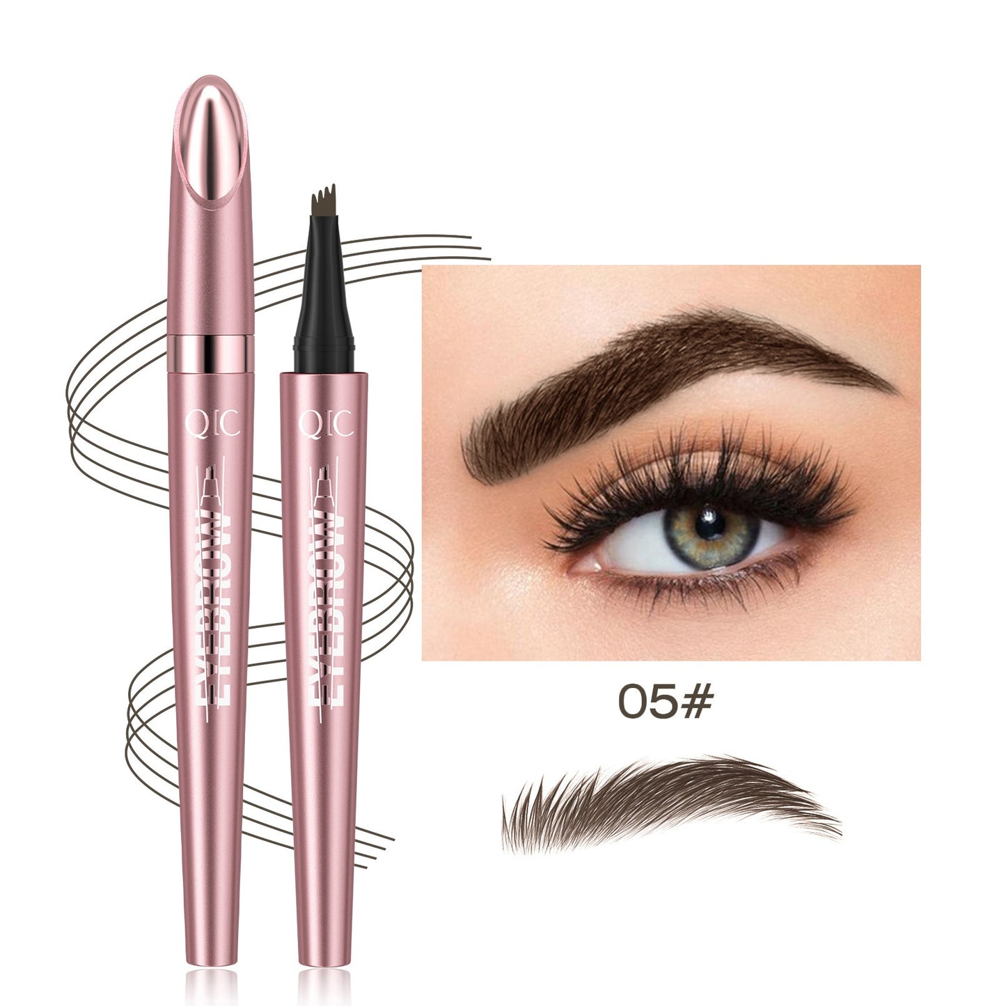 Buy Waterproof And Smooth Not Smudge Four-fork Liquid Eyebrow Pencil online at DLC Market