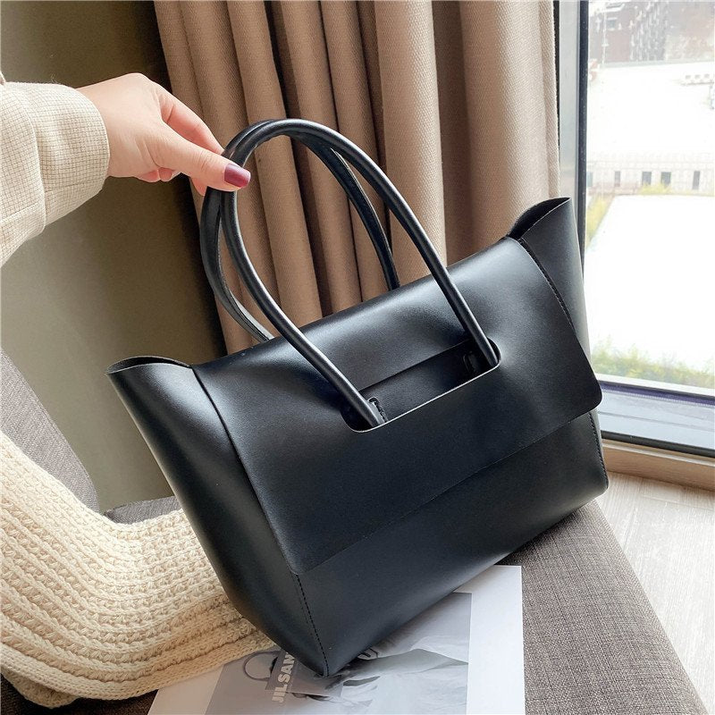 Buy Fashion Women Shoulder Bags Large Capacity Handbags Simple Retro Tote Bags Solid Color Famous Brand High Quality Bags online at DLC Market