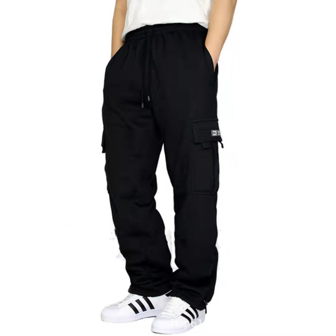 Men Pants Sweatpants Stretch Elastic Waist Jogger Sports Pants Drawstring Trousers Fashion Mens Clothing by null