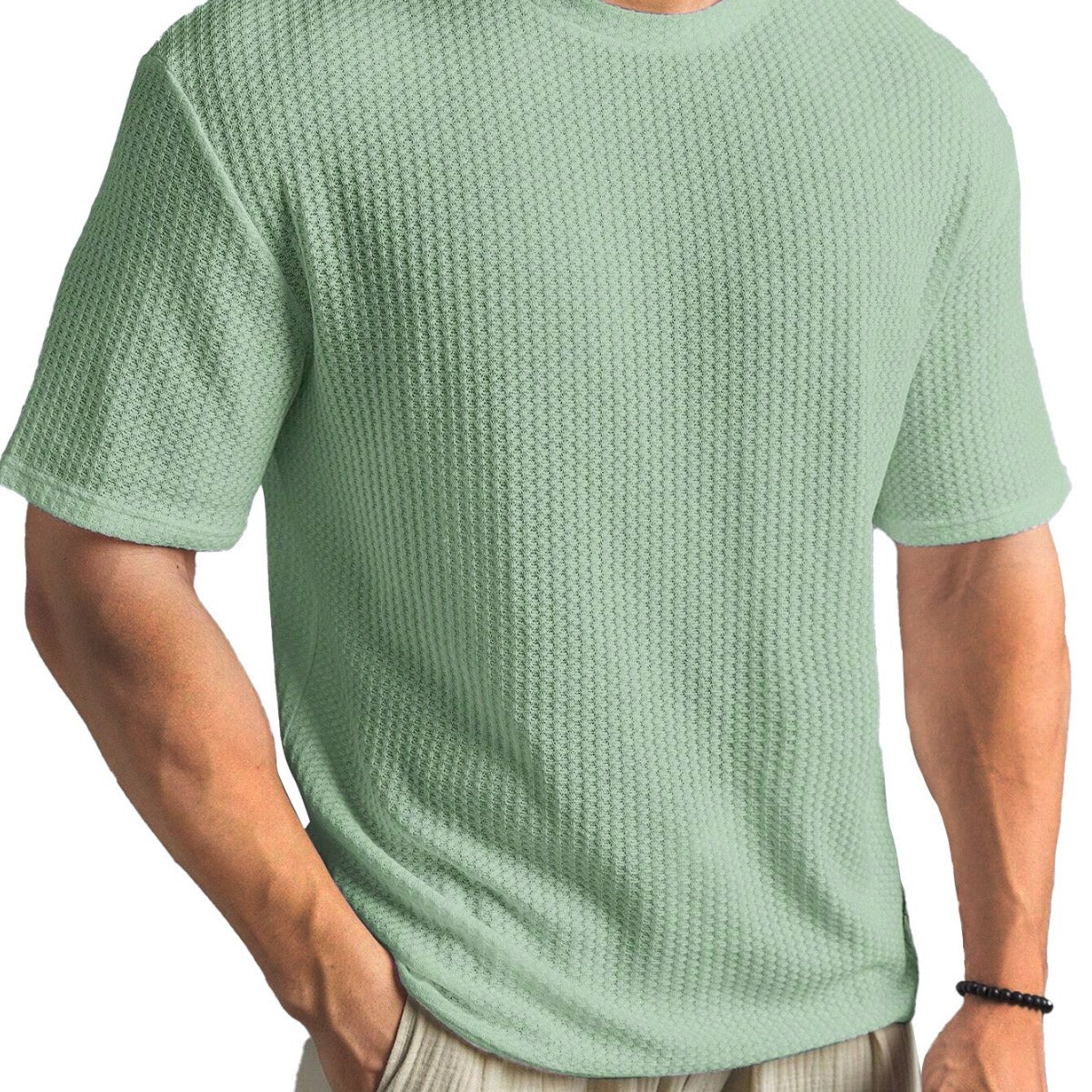 Casual Versatile Solid Color Men's Summer T-shirt by null