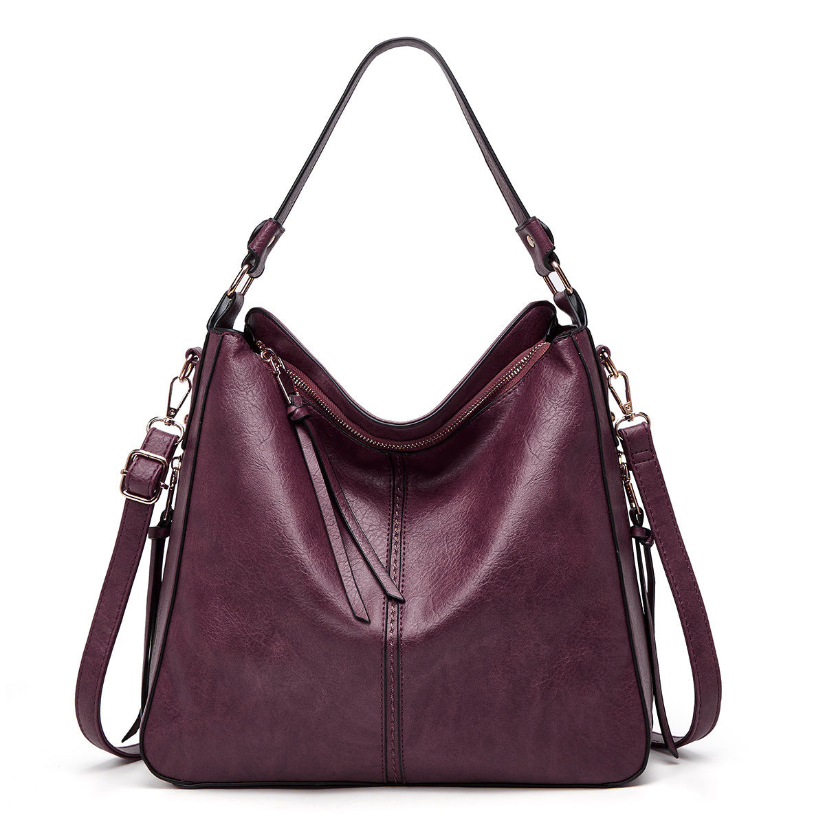 Buy Hobos Zipper Bucket Bags With Adjustable Shoulder-strap Handbags Temperament High Capacity Messenger Shoulder Bag For Women online at DLC Market