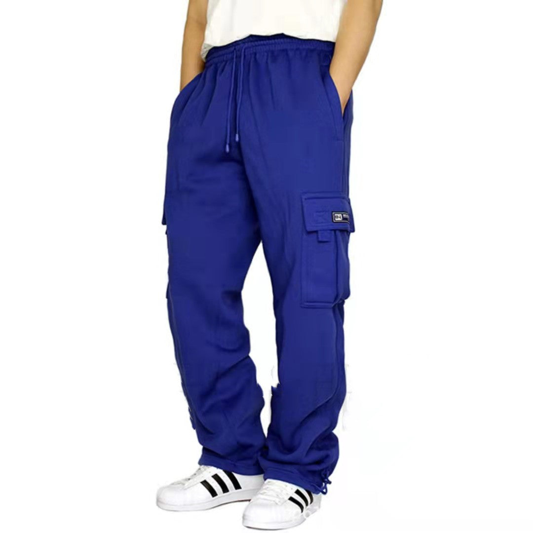Men Pants Sweatpants Stretch Elastic Waist Jogger Sports Pants Drawstring Trousers Fashion Mens Clothing by null