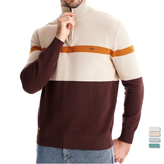 New Color Matching Sweater Men's Clothing by null