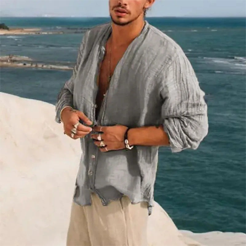 Half Sleeve Shirt Men's Clothing Handsome Trendy Casual by null