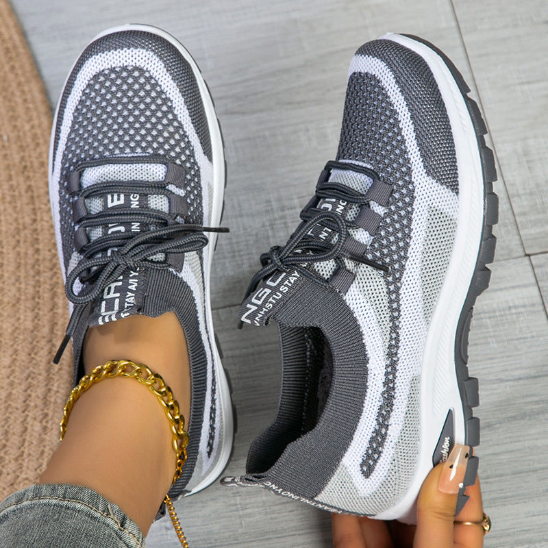Buy Women's Sporty Flyknit Mesh Shoes Low-cut Lightweight Casual And Versatile online at DLC Market