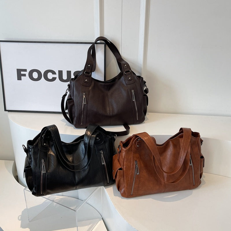 Buy Handbag European And American Retro Solid Color Simple Texture online at DLC Market