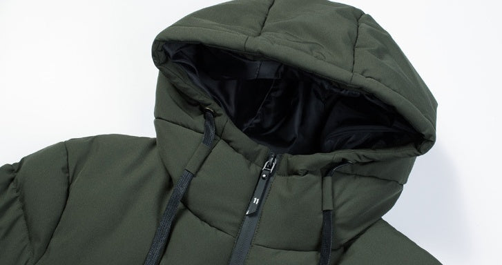 New Men Women Cotton Coat USB Smart Electric Heated Jackets Winter Thicken Down Hooded Outdoor Hiking Ski Clothing 7XL by null