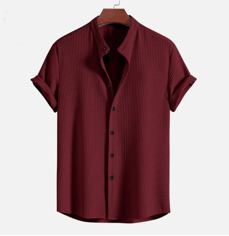 Short Sleeve Loose Shirt Top Summer Mens Clothing by null