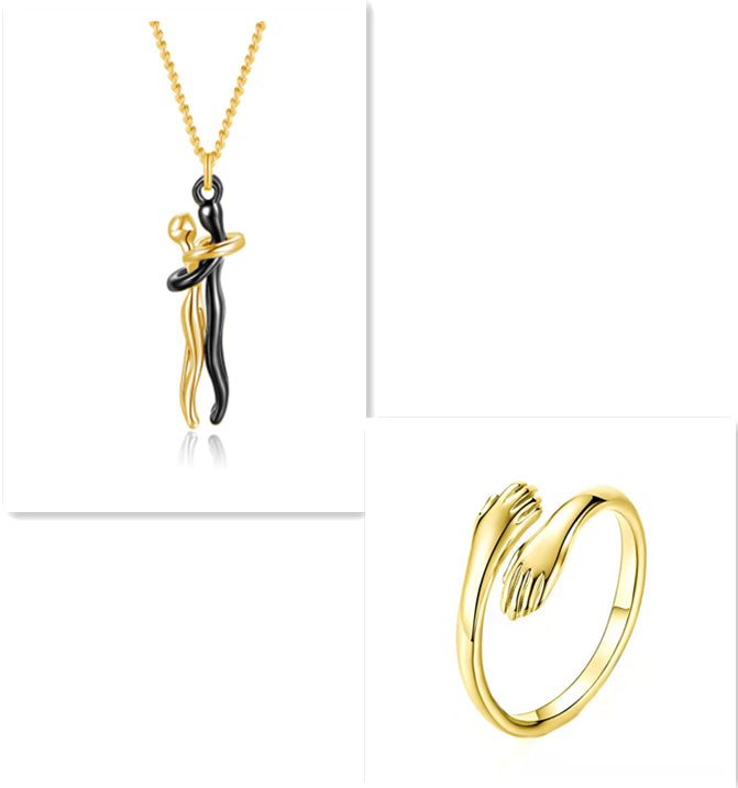 Buy Love Hug Necklace Unisex Men Women Couple Jewelry Simple Temperament Clavicle Chain Valentines Day Lover Gift online at DLC Market