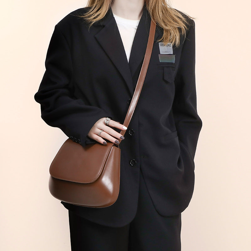 Buy Crossbody Bag Vegan Leather Women Retro Small Saddle Satchel Shoulder Bag With Long Adjustable Strap online at DLC Market