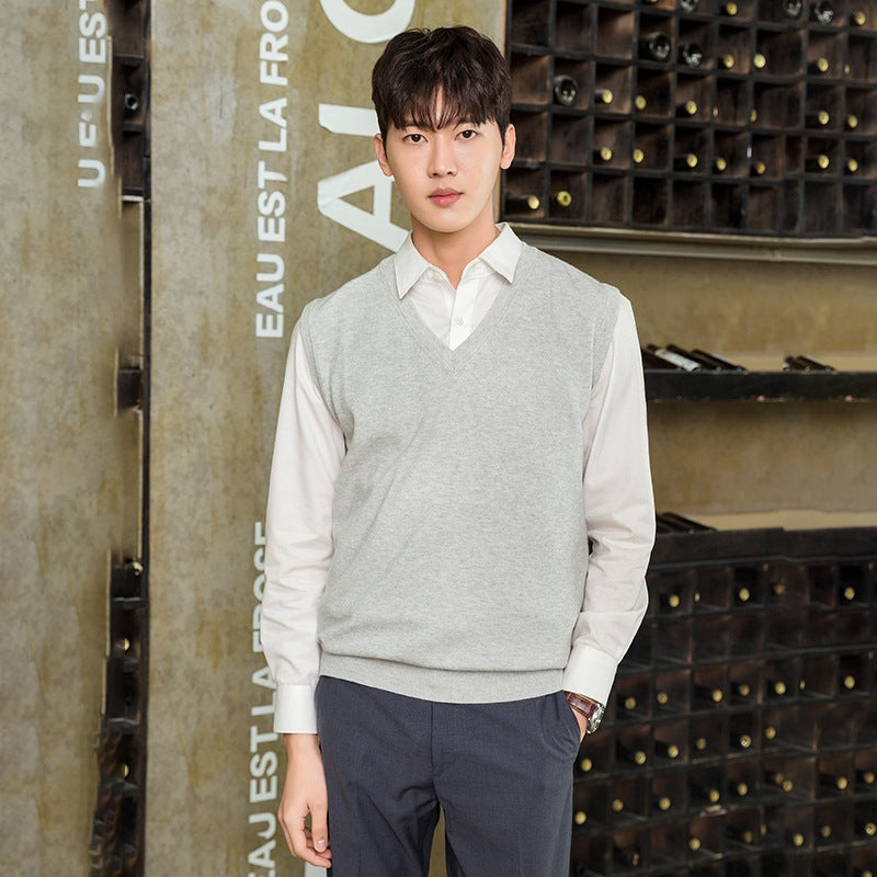 Pullover Knitting Men's Vest Autumn And Winter Clothing by null
