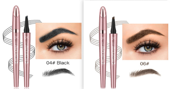 Buy Waterproof And Smooth Not Smudge Four-fork Liquid Eyebrow Pencil online at DLC Market