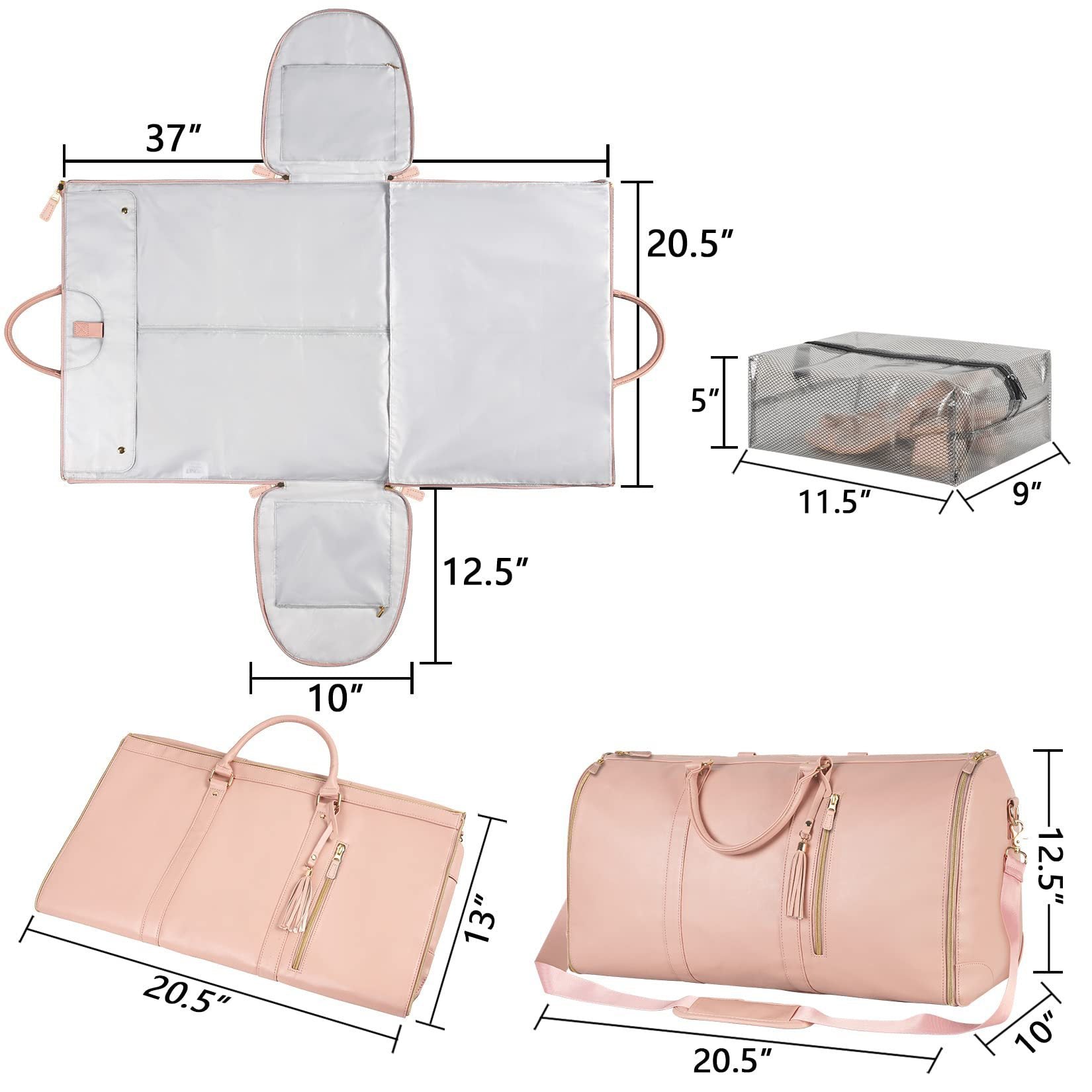 Buy Large Capacity Travel Duffle Bag Women's Handbag Folding Suit Bag Waterproof Clothes Totes online at DLC Market