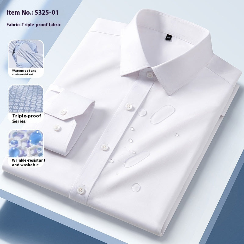 Three-proof Long-sleeved Shirt Men's Clothing by null