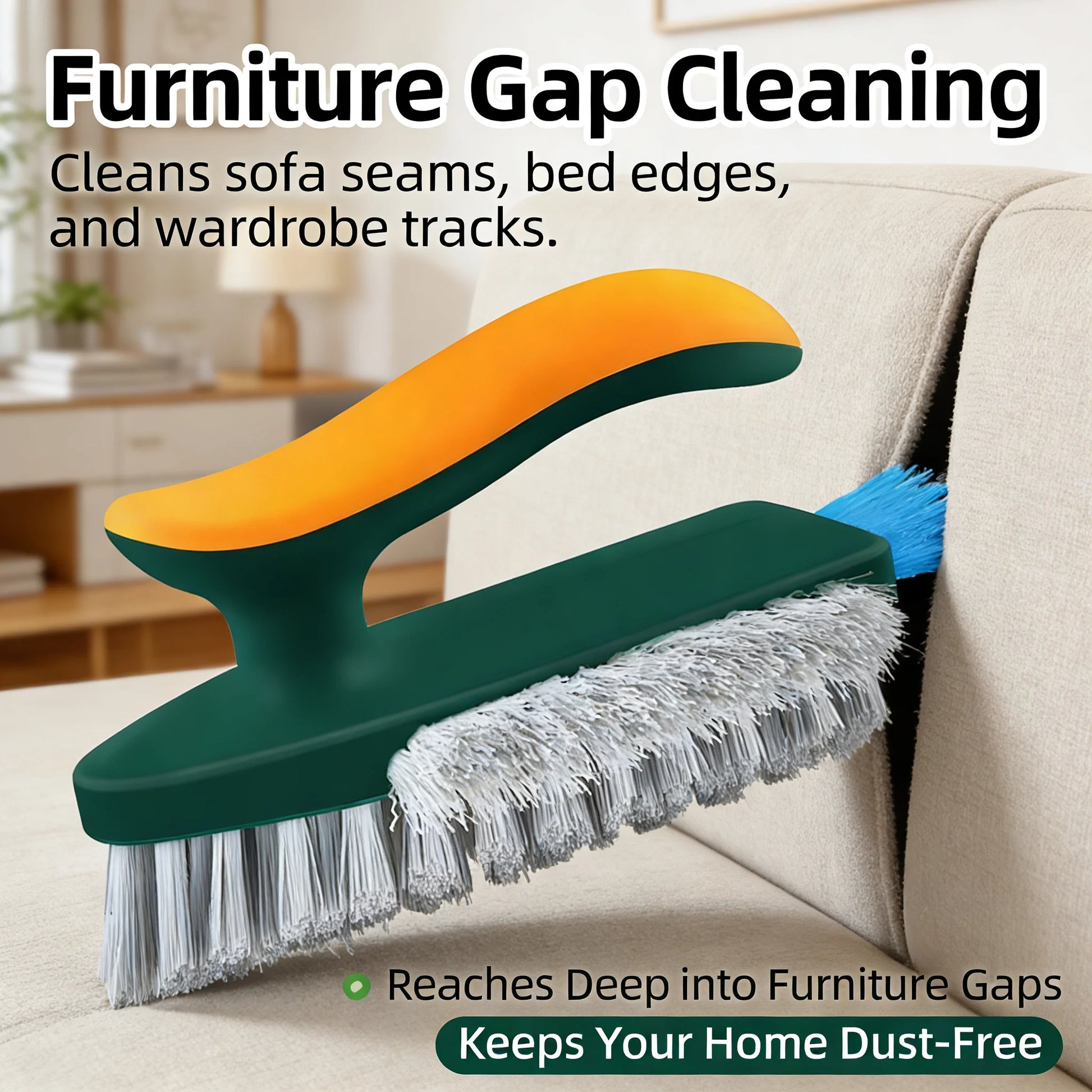Buy 3-In-1 Multi-Function Cleaning Brush Hard Bristle Scrub Brush With Gap Brush T-Handle Grout Cleaner For Bathroom Kitchen Window online at DLC Market