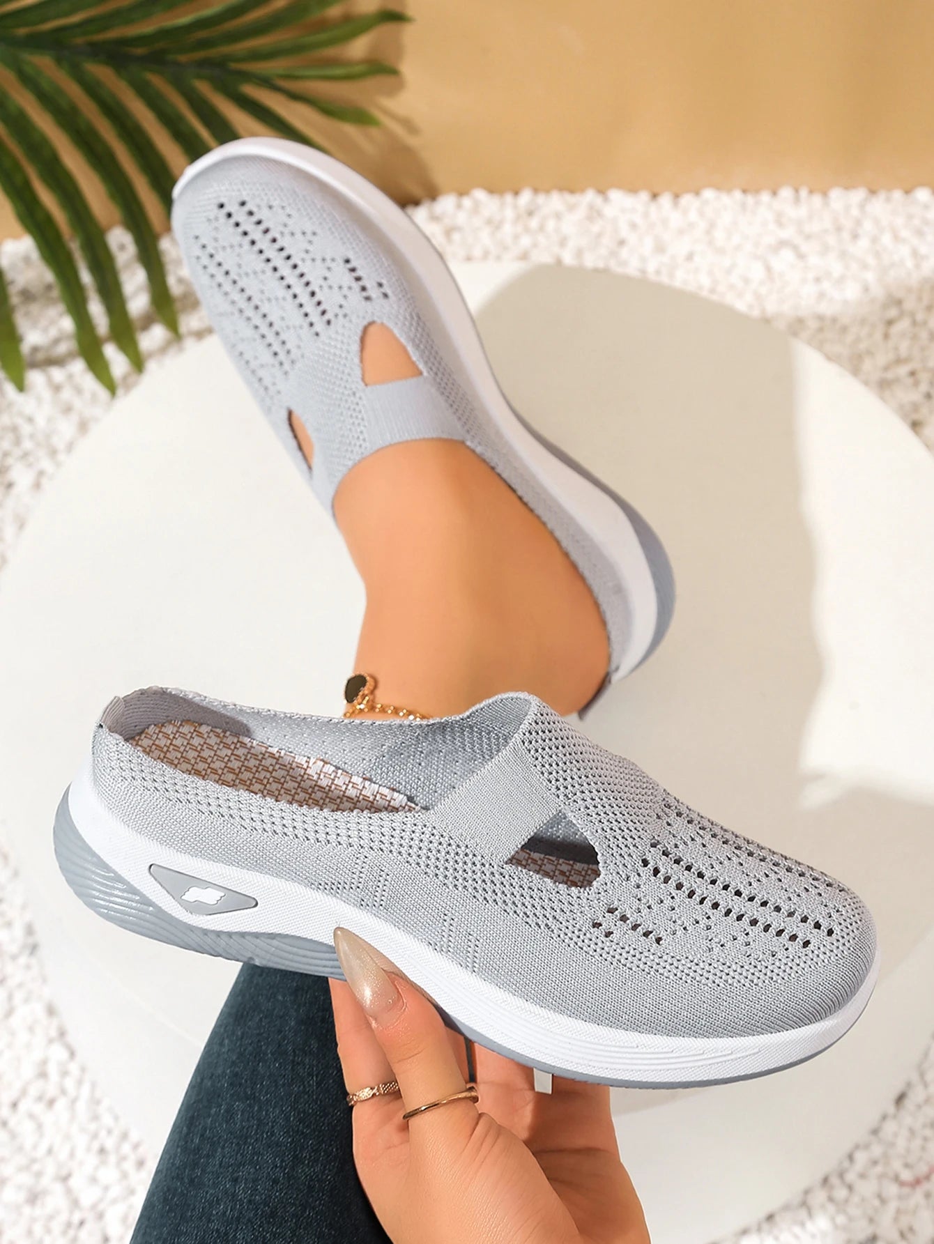 Women shoes Convenient and comfortable at home, one foot with a vent and half slipper women's summer shoes free shippiing shoes by DLC MARKET