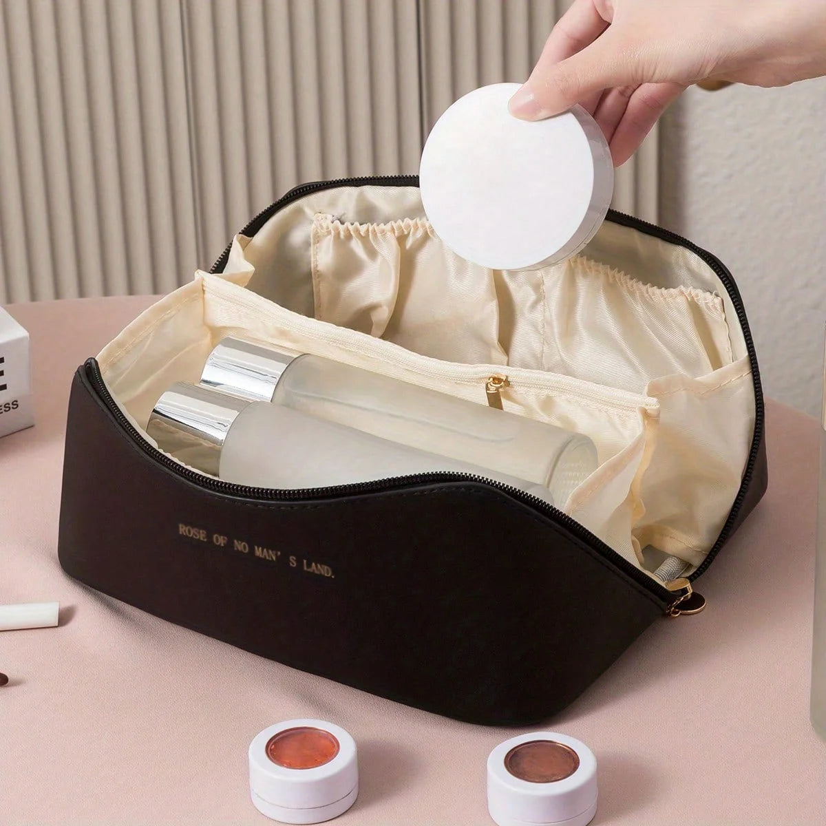 Makeup Organizer Female Toiletry Kit Bag Make Up Case Storage Pouch Luxury Lady Box, Cosmetic Bag, Organizer Bag For Travel Zip by DLC MARKET
