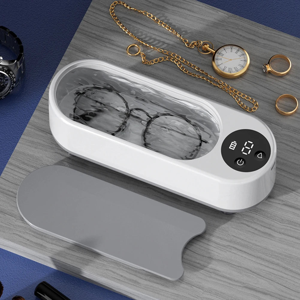 Buy Ultrasonic Jewelry Cleaner Machine Multifunctional Glasses Cleaner Portable Cleaning Machine USB Rechargeable for Ring Necklaces online at DLC Market