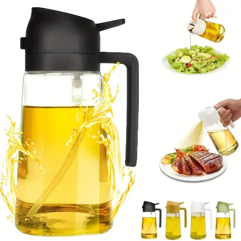 Buy 2-in-1 Kitchen Oil Sprayer and Dispenser Bottle, Plastic Oil Mister for Cooking, BBQ, Baking, Roasting and Picnic online at DLC Market