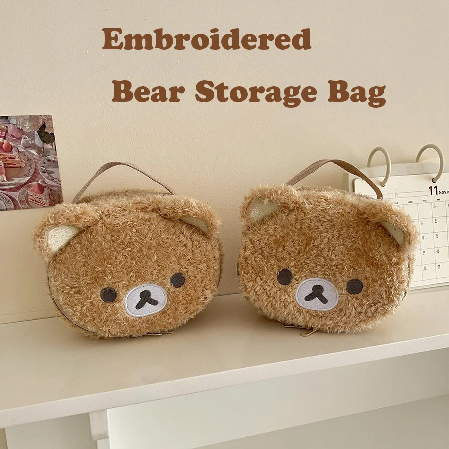 Plushes Makeup Case Anime Relaxed Bear Cosmetic Bag Women Jewelry Storage Pouch Girl Organizer Handbags Gift Hot Sales by DLC MARKET