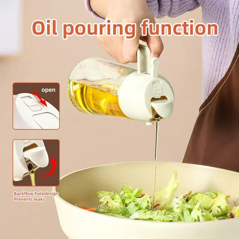 Buy 2-in-1 Kitchen Oil Sprayer and Dispenser Bottle, Plastic Oil Mister for Cooking, BBQ, Baking, Roasting and Picnic online at DLC Market