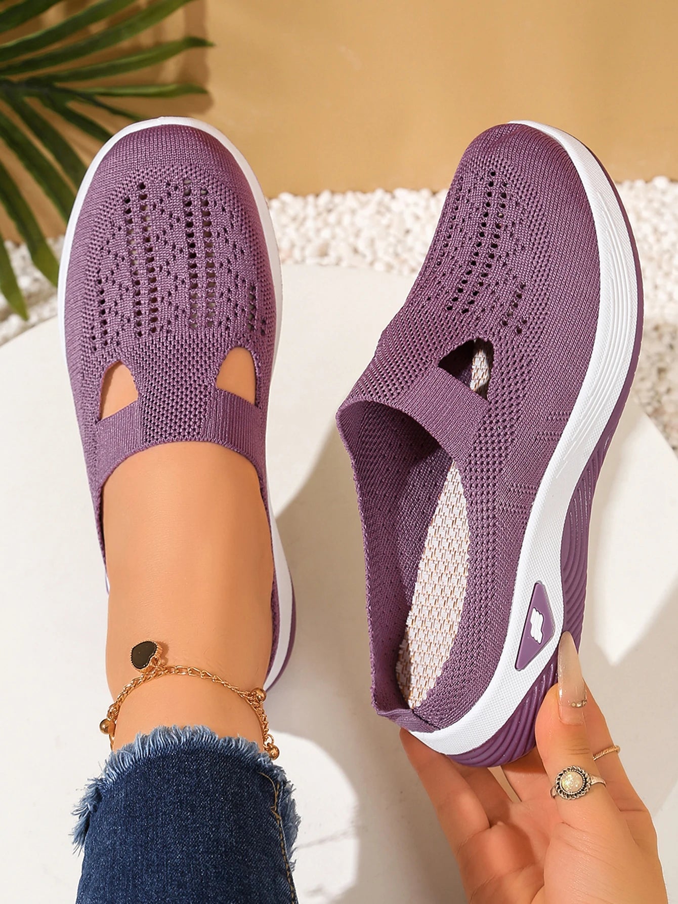 Women shoes Convenient and comfortable at home, one foot with a vent and half slipper women's summer shoes free shippiing shoes by DLC MARKET