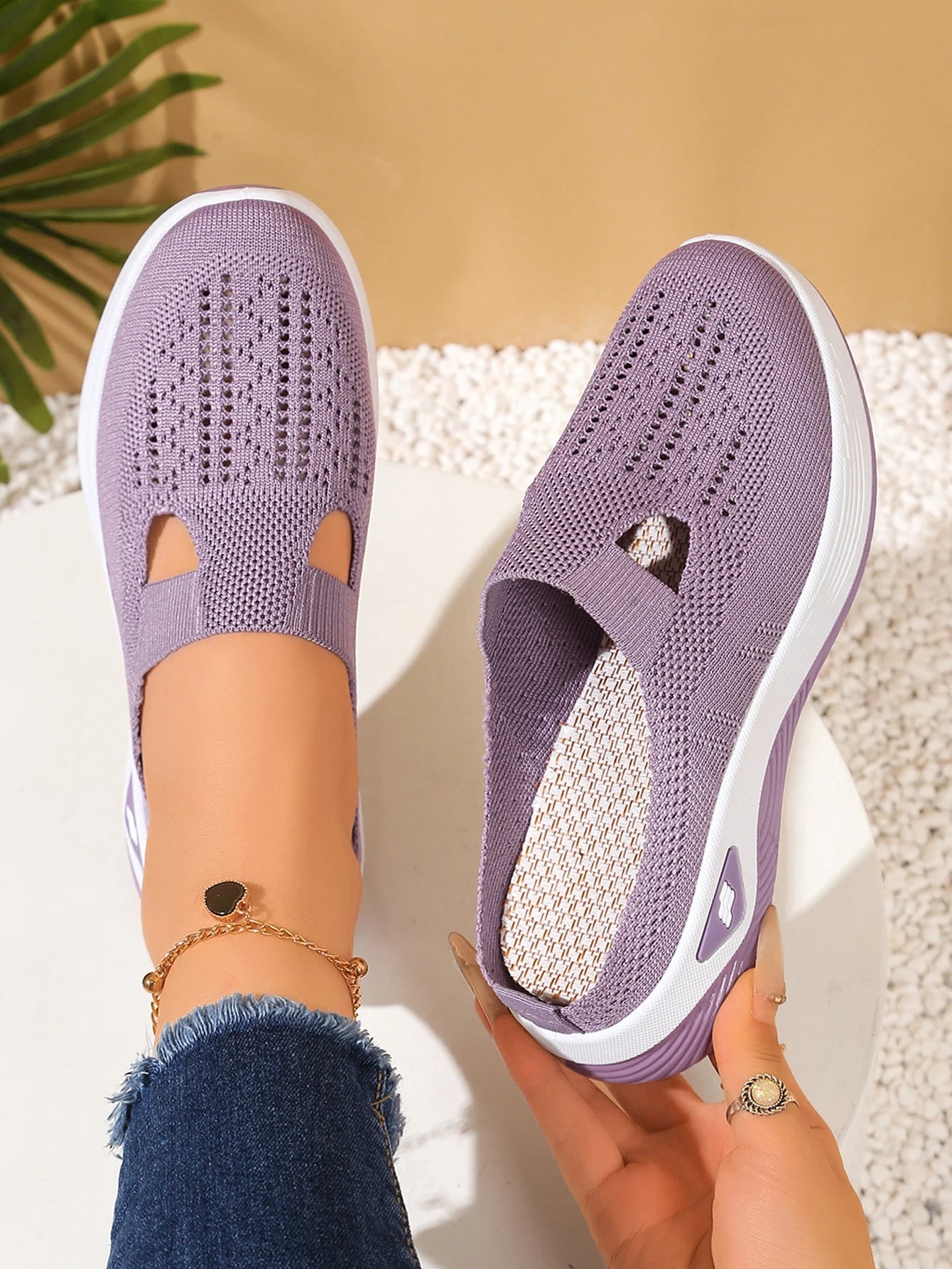 Women shoes Convenient and comfortable at home, one foot with a vent and half slipper women's summer shoes free shippiing shoes by DLC MARKET