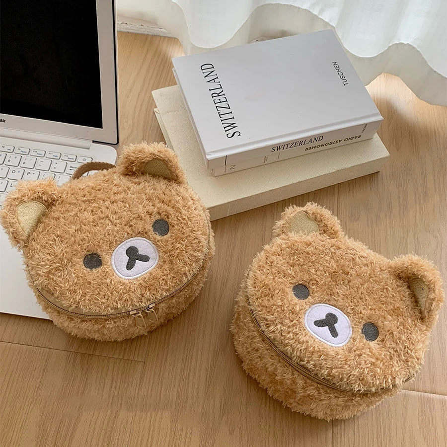 Plushes Makeup Case Anime Relaxed Bear Cosmetic Bag Women Jewelry Storage Pouch Girl Organizer Handbags Gift Hot Sales by DLC MARKET