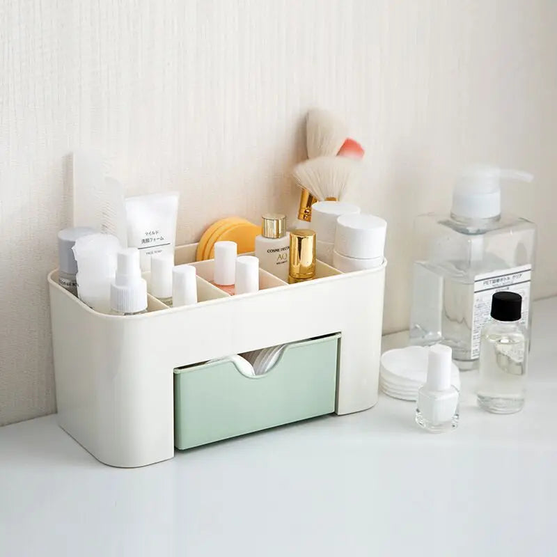 Makeup Organizer Storage Box With Drawer Cotton Swab Stick Storage Case Lipstick Organizer Brush Holder Makeup Acrylic Plastic by DLC MARKET
