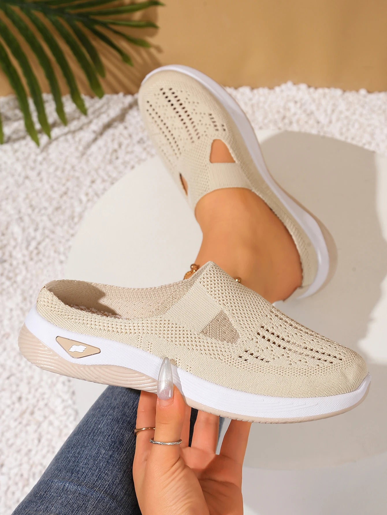 Women shoes Convenient and comfortable at home, one foot with a vent and half slipper women's summer shoes free shippiing shoes by DLC MARKET