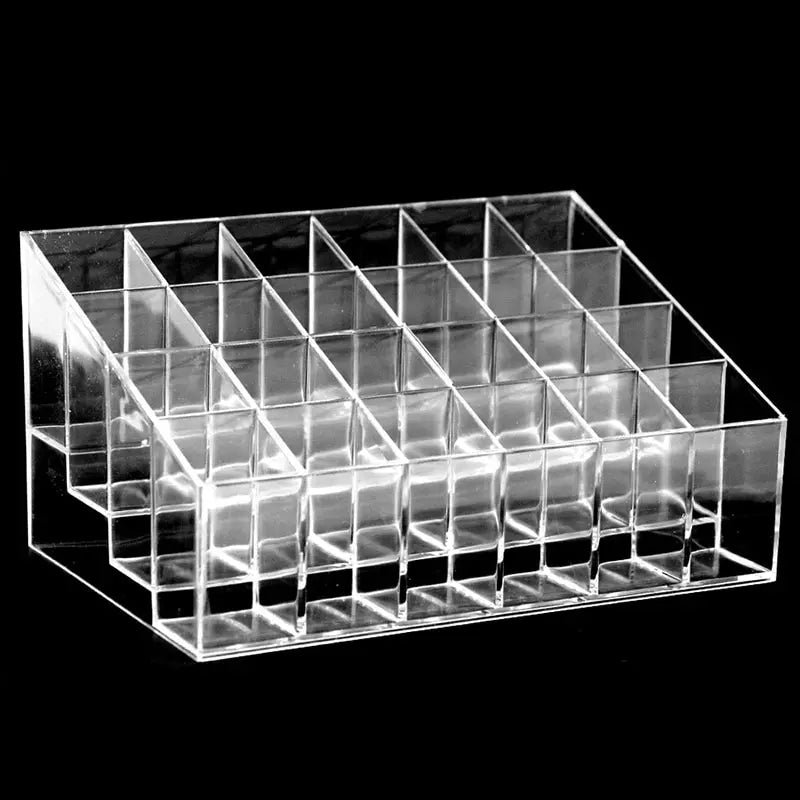 24 Grid Lipstick Holder Acrylic Cosmetics Storage Box Can Store And Sort Lipstick Nail Polish And Jewelry Display Rack by DLC MARKET