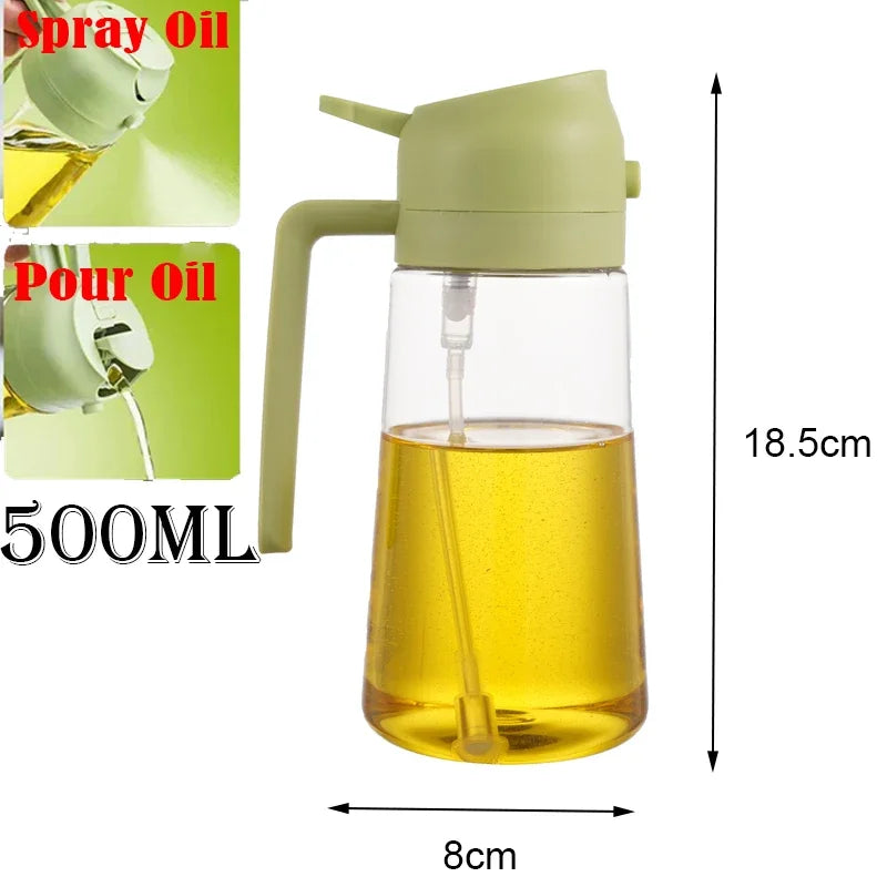 Buy 2-in-1 Kitchen Oil Sprayer and Dispenser Bottle, Plastic Oil Mister for Cooking, BBQ, Baking, Roasting and Picnic online at DLC Market