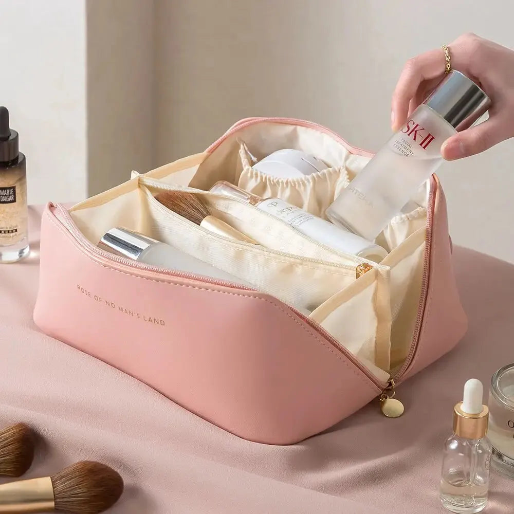 Makeup Organizer Female Toiletry Kit Bag Make Up Case Storage Pouch Luxury Lady Box, Cosmetic Bag, Organizer Bag For Travel Zip by DLC MARKET