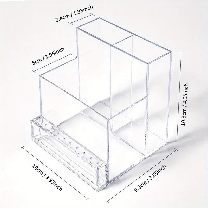 1PC Nail Drill Bits Holder Display Clear Nail Display Box Transparent Makeup Organizer Nail Manicure Tools Acrylic Nail Display by DLC MARKET