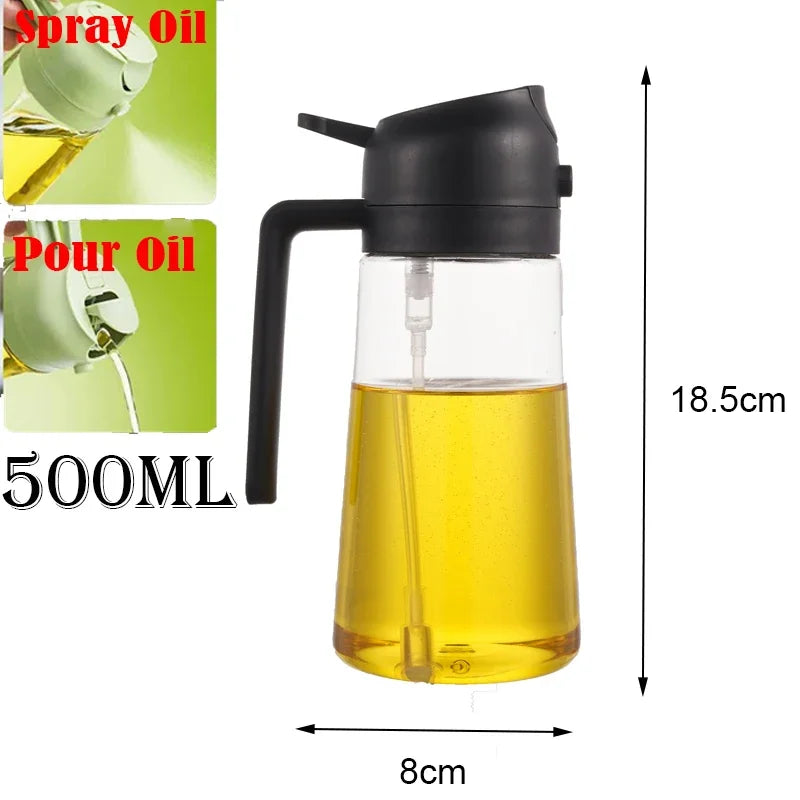 Buy 2-in-1 Kitchen Oil Sprayer and Dispenser Bottle, Plastic Oil Mister for Cooking, BBQ, Baking, Roasting and Picnic online at DLC Market