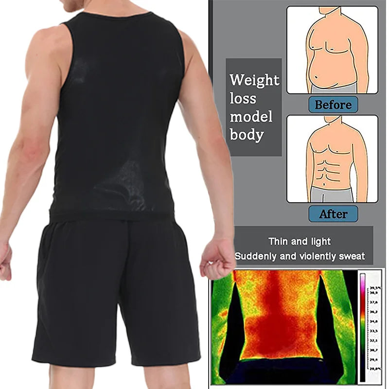 Buy Pop Closets Sauna Shirt for Men Sweat Suit Short Sleeve Compression T-Shirt Weight Loss Body Shaper Shirts for Workout Sports online at DLC Market