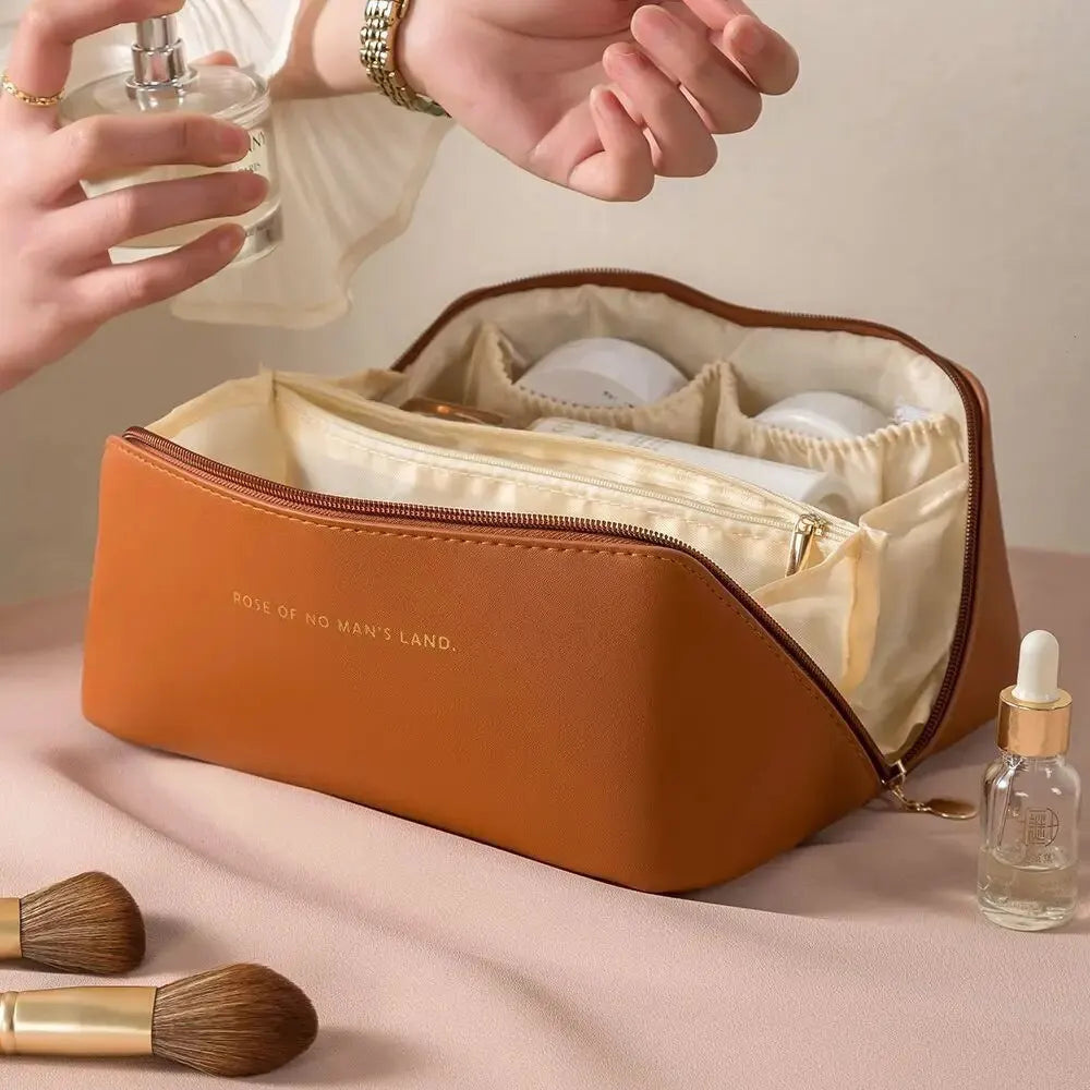 Makeup Organizer Female Toiletry Kit Bag Make Up Case Storage Pouch Luxury Lady Box, Cosmetic Bag, Organizer Bag For Travel Zip by DLC MARKET