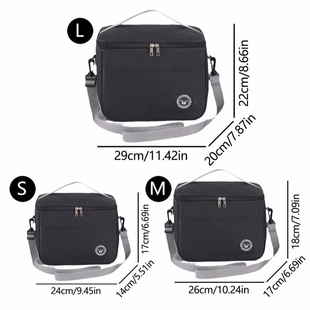 Buy Capacity hand-held with shoulder strap insulated bag, lunch box bag, student thickened waterproof lunch bag。-zmt online at DLC Market