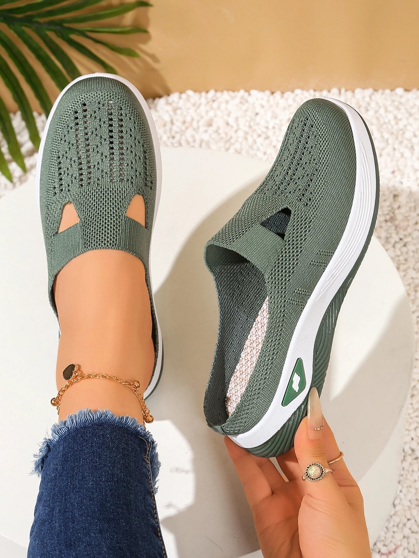 Women shoes Convenient and comfortable at home, one foot with a vent and half slipper women's summer shoes free shippiing shoes by DLC MARKET