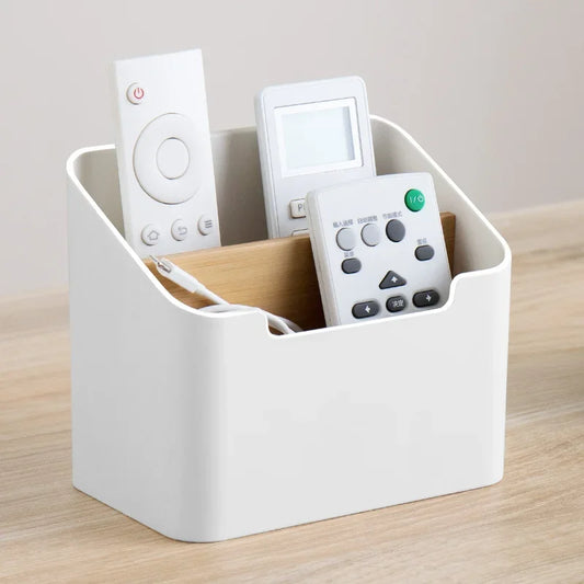 Plastic Desktop Storage Box for Remote Controls Tissues Cosmetics Office Supplies Living Room Organization by DLC MARKET