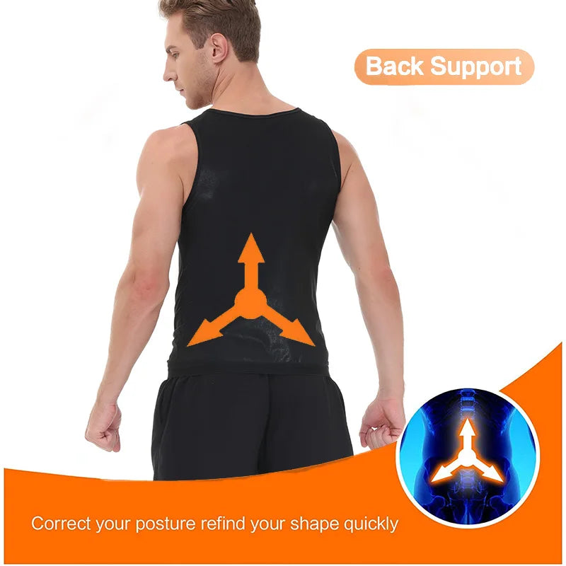 Buy Pop Closets Sauna Shirt for Men Sweat Suit Short Sleeve Compression T-Shirt Weight Loss Body Shaper Shirts for Workout Sports online at DLC Market