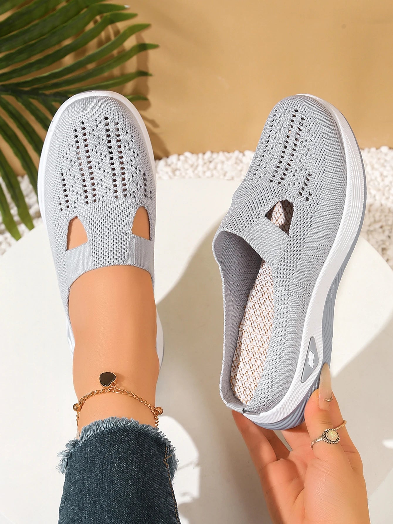 Women shoes Convenient and comfortable at home, one foot with a vent and half slipper women's summer shoes free shippiing shoes by DLC MARKET