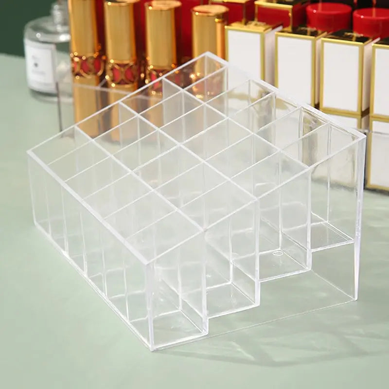 24 Grid Lipstick Holder Acrylic Cosmetics Storage Box Can Store And Sort Lipstick Nail Polish And Jewelry Display Rack by DLC MARKET