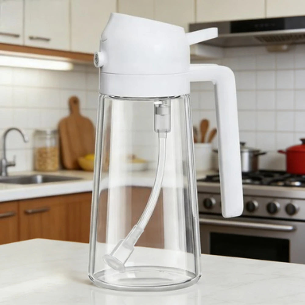Buy 2-in-1 Kitchen Oil Sprayer and Dispenser Bottle, Plastic Oil Mister for Cooking, BBQ, Baking, Roasting and Picnic online at DLC Market