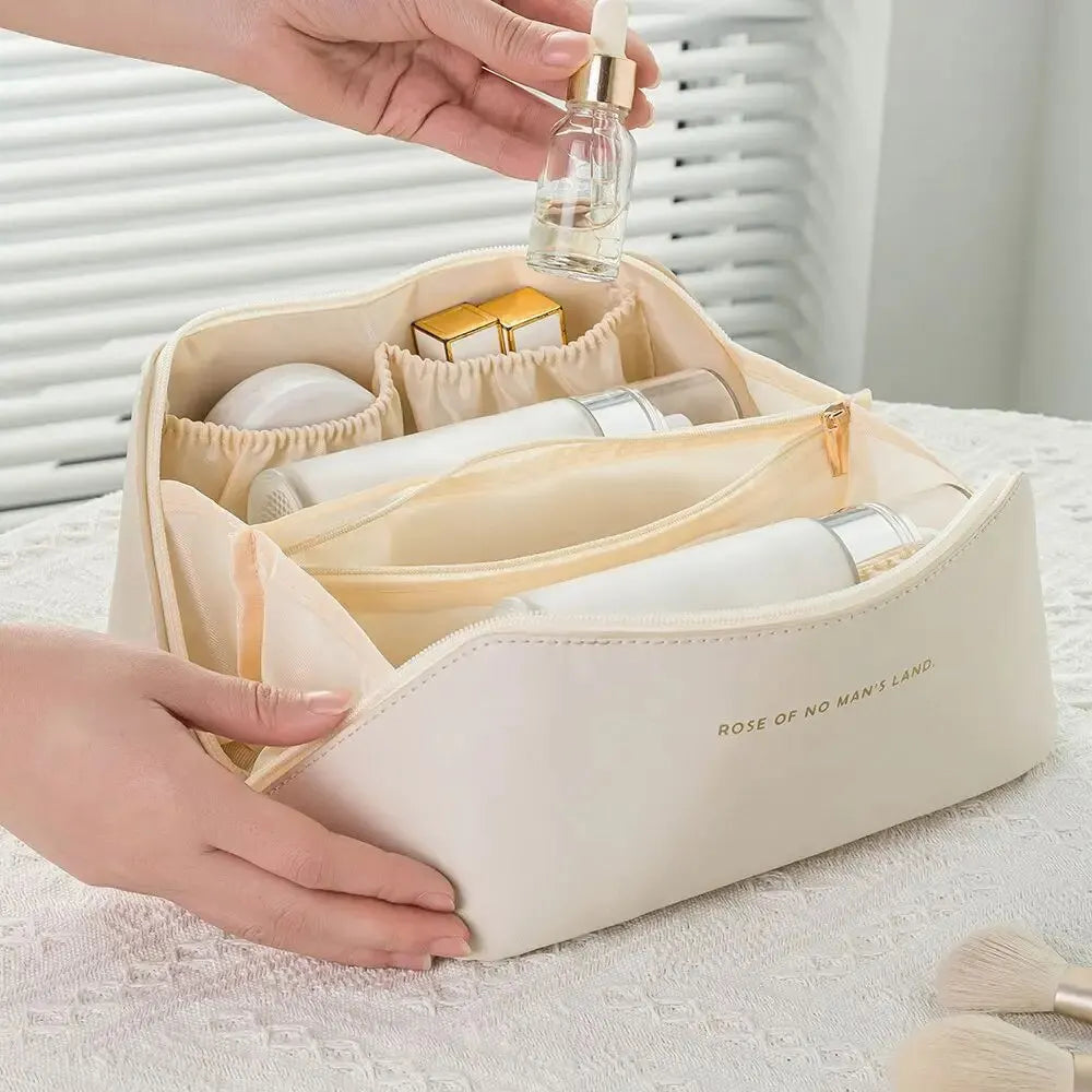 Makeup Organizer Female Toiletry Kit Bag Make Up Case Storage Pouch Luxury Lady Box, Cosmetic Bag, Organizer Bag For Travel Zip by DLC MARKET